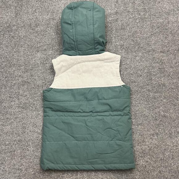 Burton Vest Girls Medium Green White Geneva DRYRIDE Hooded Snowboard Insulated - Picture 5 of 11